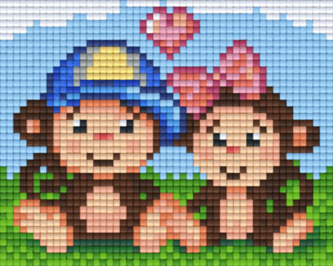 Love Apes One [1] Baseplate PixelHobby Mini-mosaic Art Kits image 0